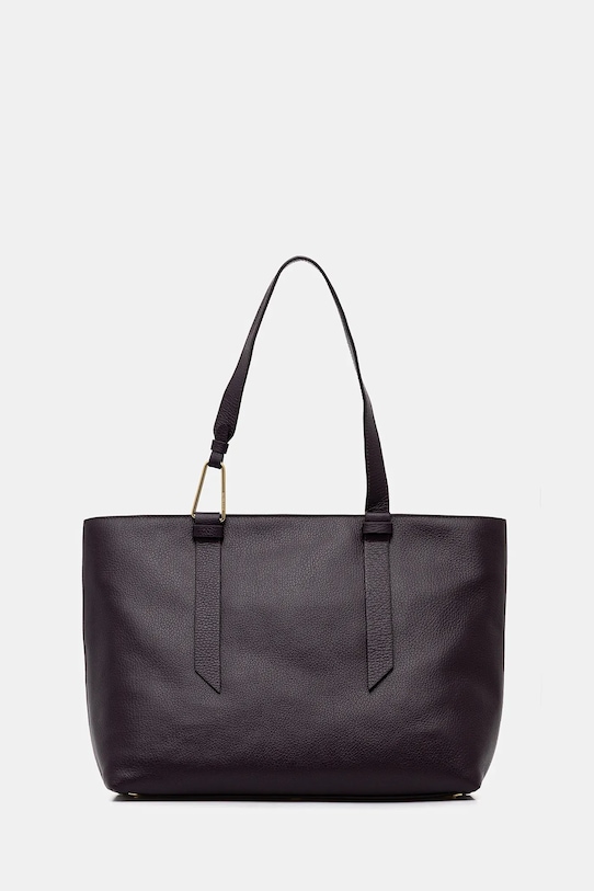 Δερμάτινη τσάντα Coccinelle COCCINELLEMALORY λείο δέρμα μωβ E1.R1K.11.01.01