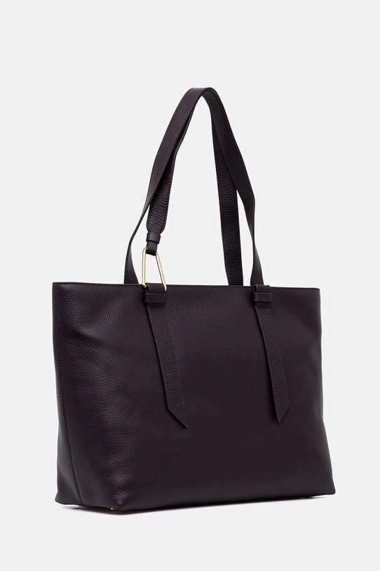 Δερμάτινη τσάντα Coccinelle COCCINELLEMALORY E1.R1K.11.01.01 μωβ SS25