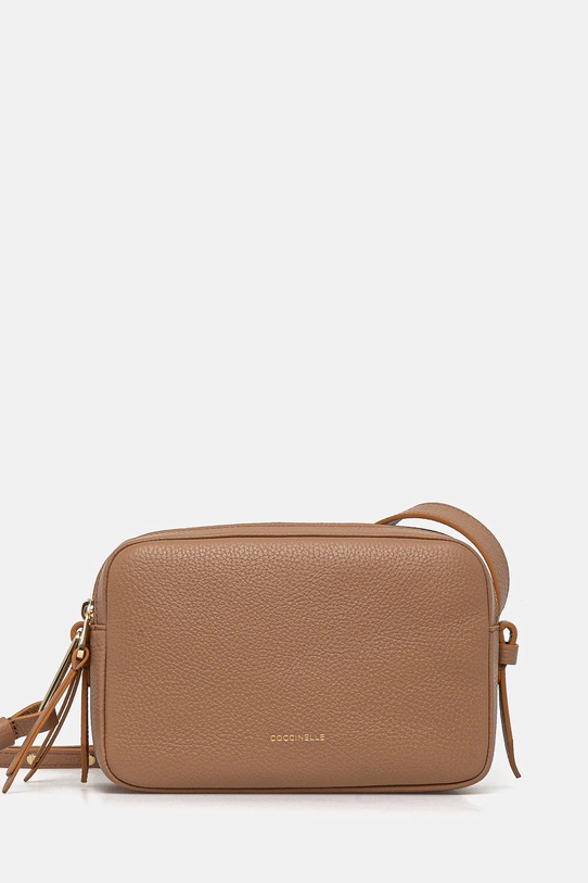 Kožená kabelka Coccinelle COCCINELLEMALORY přírodní kůže béžová E1.R1K.15.01.01