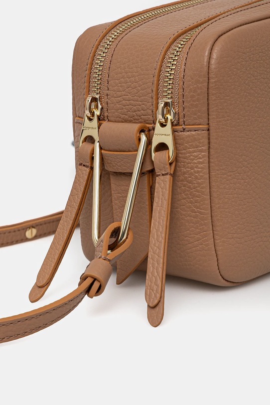 Kožená kabelka Coccinelle COCCINELLEMALORY béžová E1.R1K.15.01.01