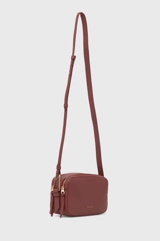 Kožená kabelka Coccinelle COCCINELLEMALORY E1.R1K.15.01.01 hnědá AW24