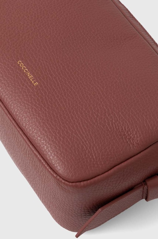Kožená kabelka Coccinelle COCCINELLEMALORY hnědá E1.R1K.15.01.01