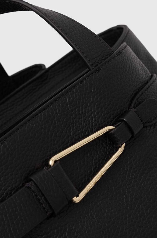 Kožená kabelka Coccinelle COCCINELLEMALORY černá E1.R1K.18.01.01