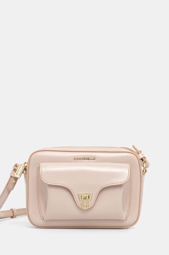 Coccinelle torebka skórzana BEAT SHINY CAL skóra licowa różowy E1.R88.55.04.01