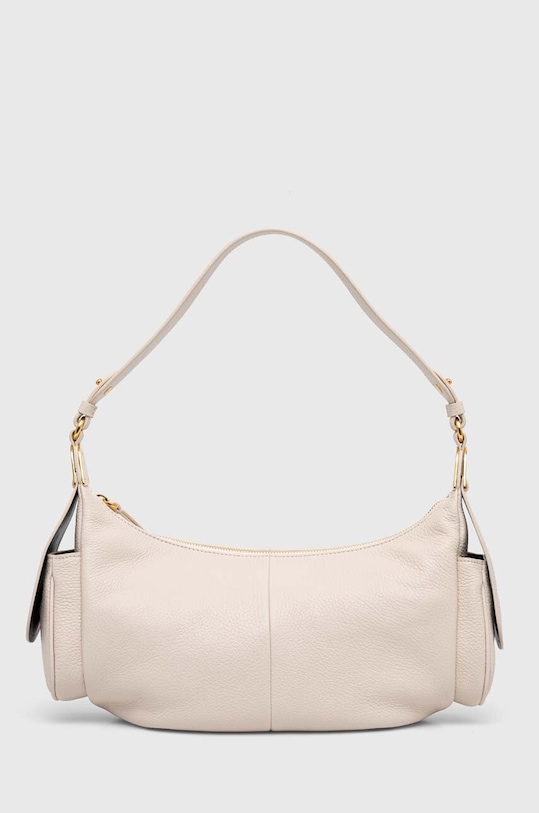 Kožená kabelka Coccinelle COCCINELLECAMPUS přírodní kůže béžová E1.RFF.13.01.01