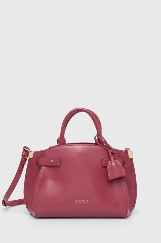 Coccinelle torebka skórzana KLICHE SHINY CA skóra licowa różowy E1.RLC.18.03.01