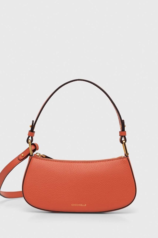 Coccinelle torebka skórzana MERVEILLE skóra licowa pomarańczowy E5.MRF.52.01.01.S