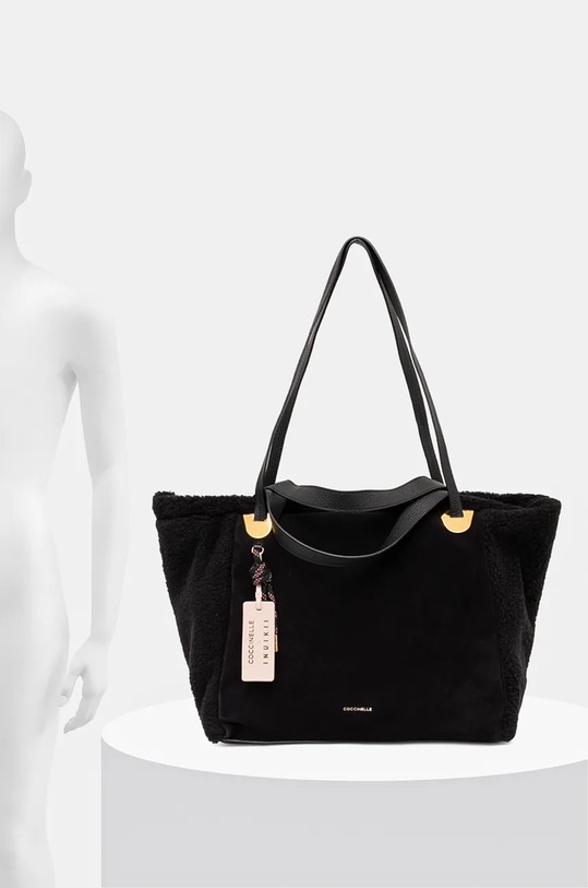 Doplňky Semišová kabelka Coccinelle COCCINELLE X INUIKII E1.R2F.11.02.01 černá