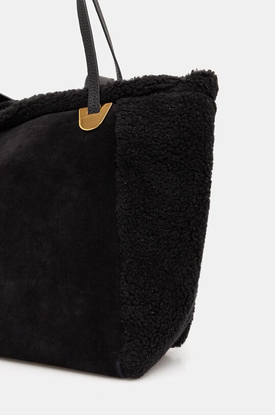 Semišová kabelka Coccinelle COCCINELLE X INUIKII E1.R2F.11.02.01 černá