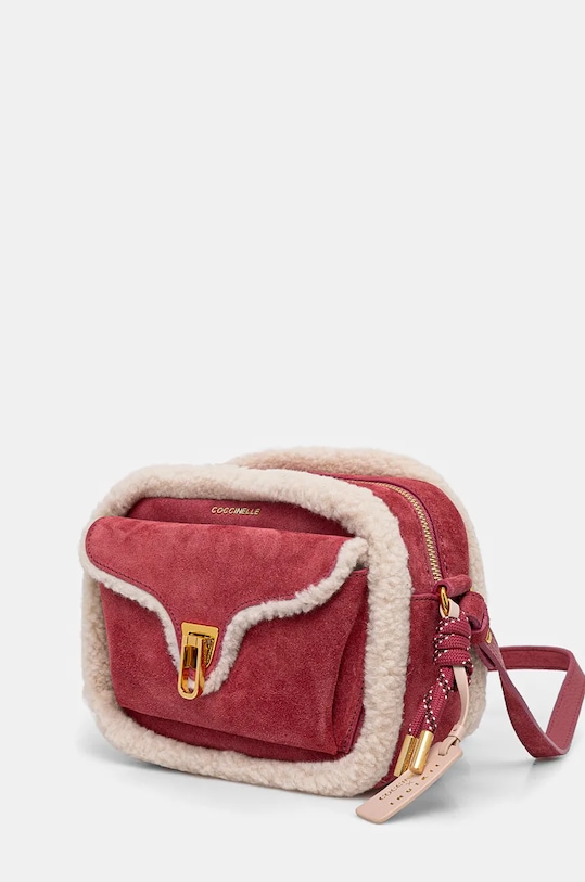 Semišová kabelka Coccinelle COCCINELLE X INUIKII E1.R89.15.02.01 růžová AW24