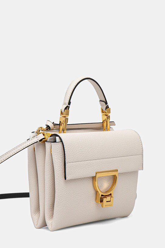 Coccinelle poseta de piele ARLETTIS E1.MD5.55.B7.01.S alb AW24