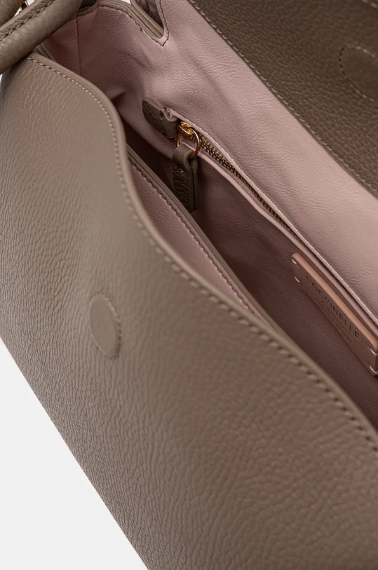 Kožená kabelka Coccinelle COCCINELLEECLYPS E1.Q9F.12.01.01.S béžová