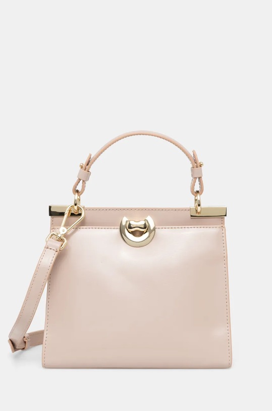 Kožená kabelka Coccinelle COCCINELLEBINXIE SHINY CA přírodní kůže béžová E1.R8B.18.03.01