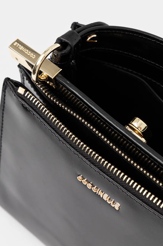 Kožená kabelka Coccinelle COCCINELLEBINXIE SHINY CA černá E1.R8B.18.03.01