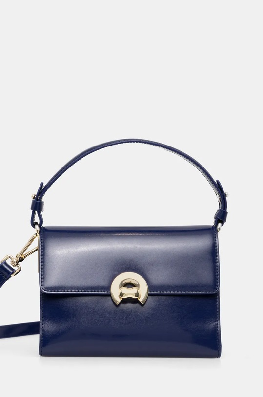 Coccinelle torebka skórzana BINXIE SHINY CA nie mieści A4 granatowy E1.R8B.58.01.01