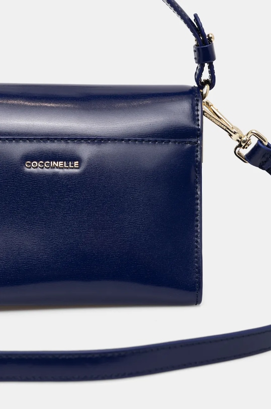 Akcesoria Coccinelle torebka skórzana BINXIE SHINY CA E1.R8B.58.01.01 granatowy