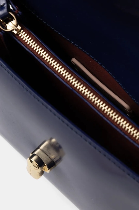 Coccinelle torebka skórzana BINXIE SHINY CA E1.R8B.58.01.01 granatowy