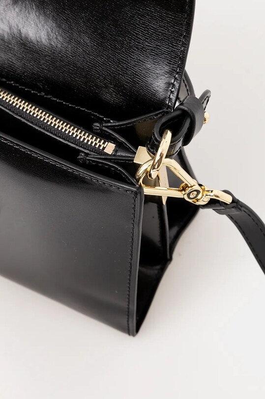 Coccinelle poseta de piele COCCINELLEBINXIE SHINY CA E1.R8B.58.01.01 negru
