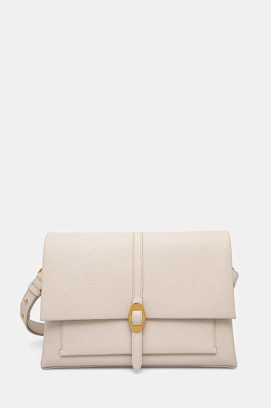Kožená kabelka Coccinelle COCCINELLEDORIAN přírodní kůže béžová E1.RCK.12.01.01