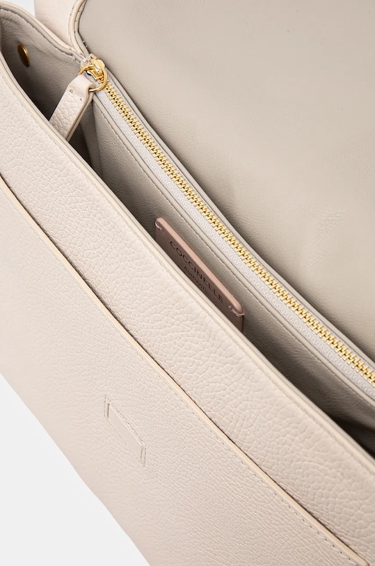 Kožená kabelka Coccinelle COCCINELLEDORIAN E1.RCK.12.01.01 béžová