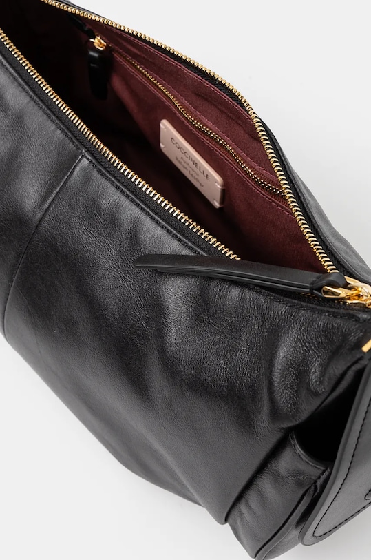 Coccinelle poseta de piele COCCINELLECAMPUS VINTAGE E1.RFG.13.01.01 negru