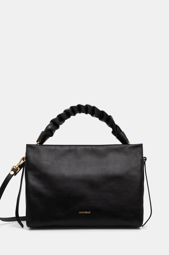 Kožená kabelka Coccinelle BOHEME VINTAGE přírodní kůže černá E1.RT3.19.02.01