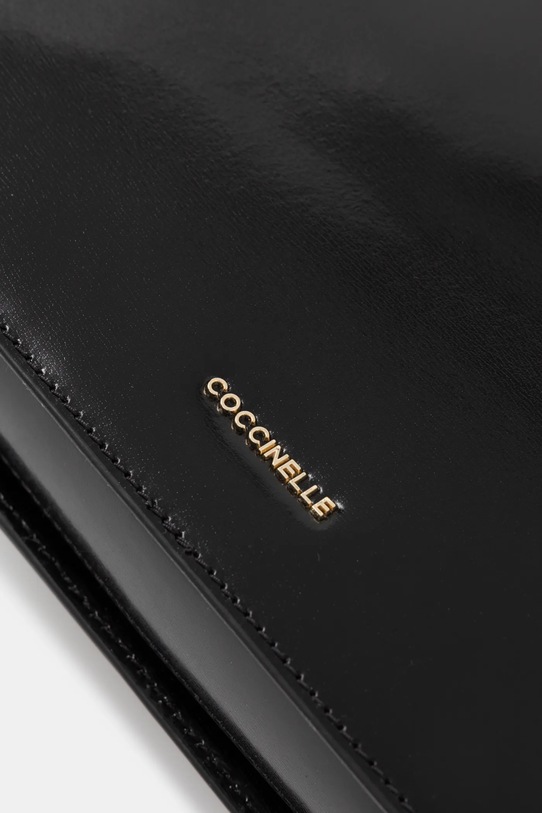 Accesorii Coccinelle poseta de piele COCCINELLEDEW SHINY CALF E1.RTP.15.01.01 negru