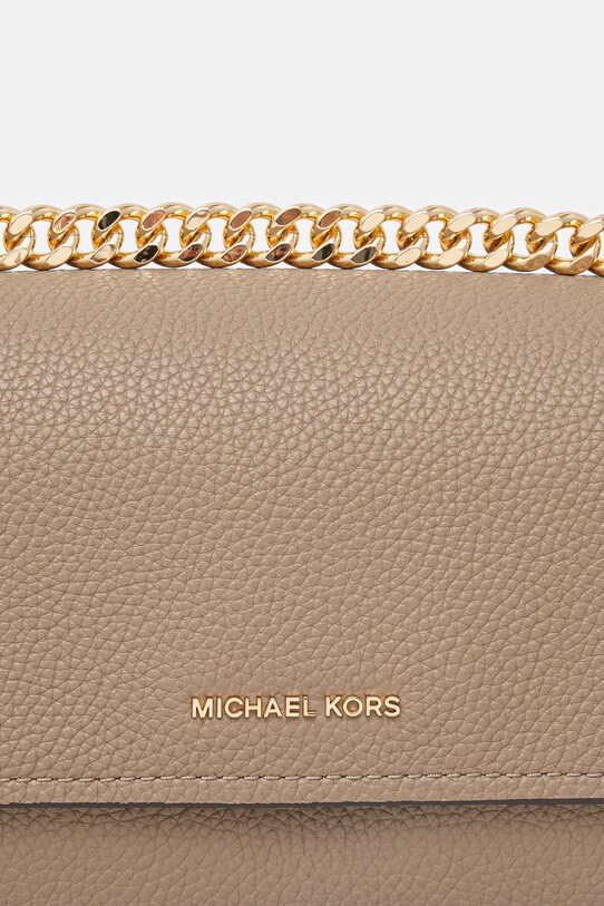 Kožená kabelka MICHAEL Michael Kors béžová 30T4GC7L3T