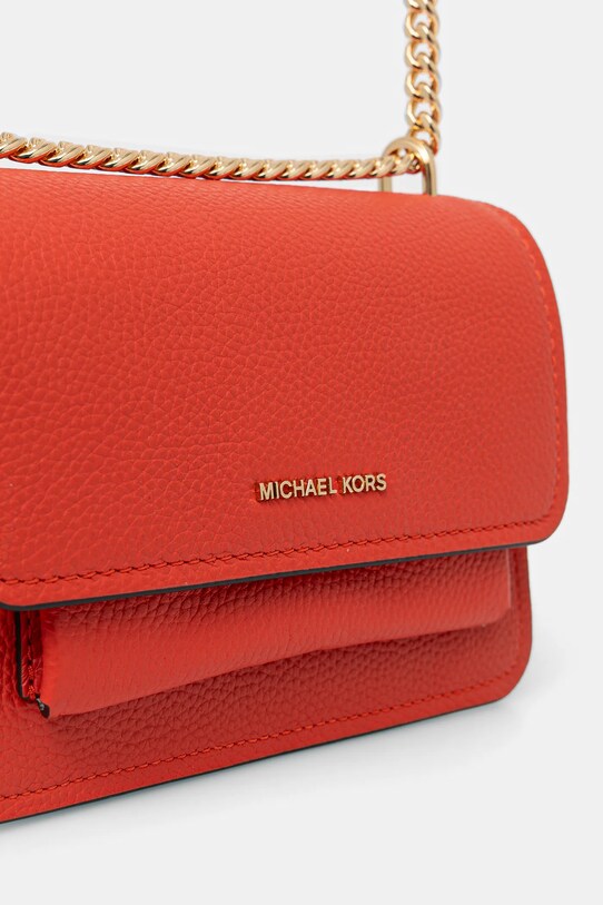Kožená kabelka MICHAEL Michael Kors červená 32T4GC7C1T
