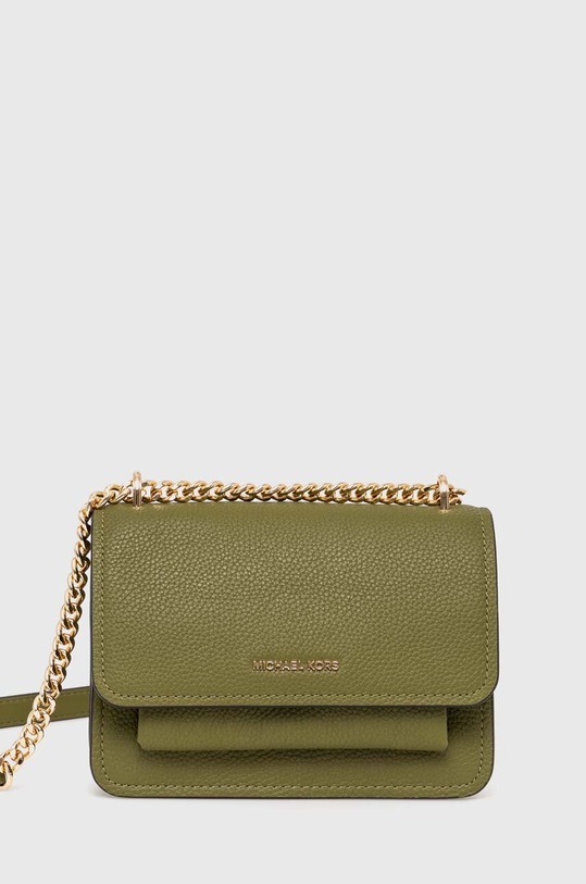 Шкіряна сумочка MICHAEL Michael Kors лицьова шкіра зелений 32T4GC7C1T