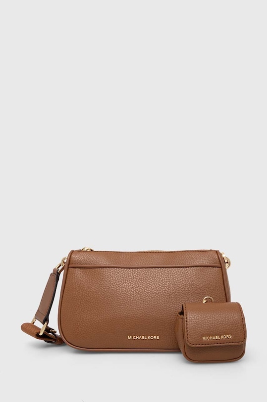 Kožená kabelka MICHAEL Michael Kors přírodní kůže hnědá 32T4GJ6C6T