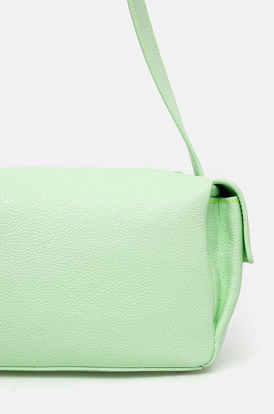 Kožená kabelka Sunnei zelená MACCWBAG006