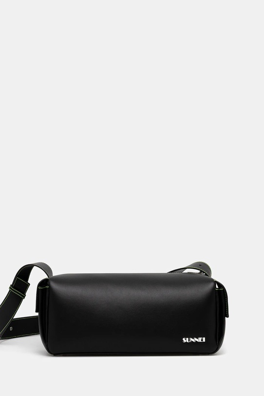 Sunnei borsa a mano in pelle semplice nero MACCWBAG017