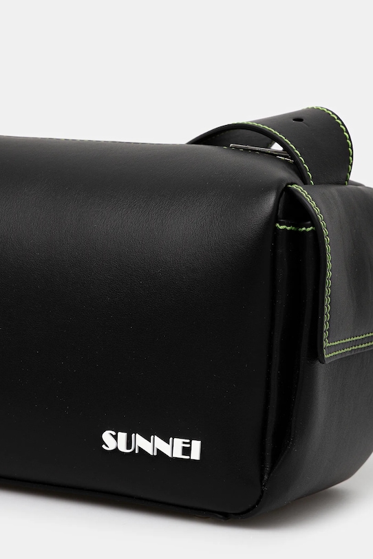 Sunnei borsa a mano in pelle nero MACCWBAG017