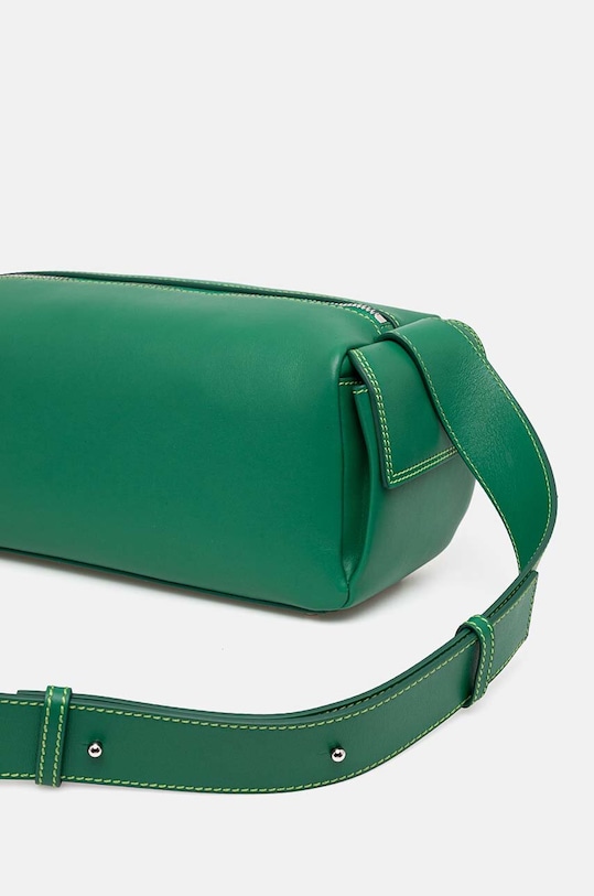 Kožená kabelka Sunnei zelená MACCWBAG002