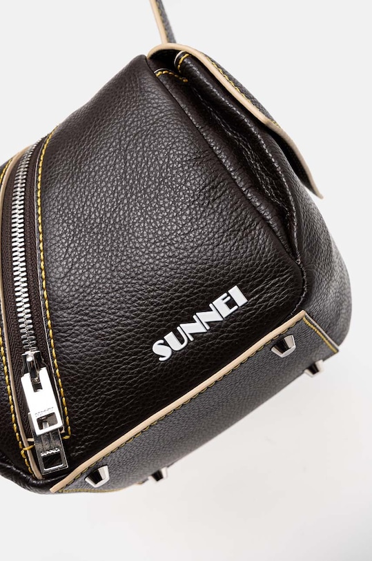 Аксесуари Шкіряна сумочка Sunnei MACCWBAG005 коричневий