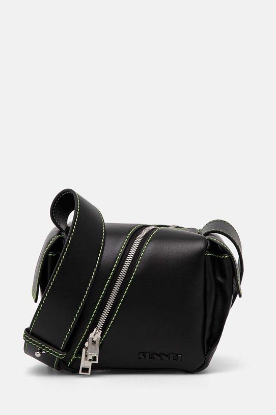 Sunnei bőr táska nappa bőr fekete MACCWBAG004