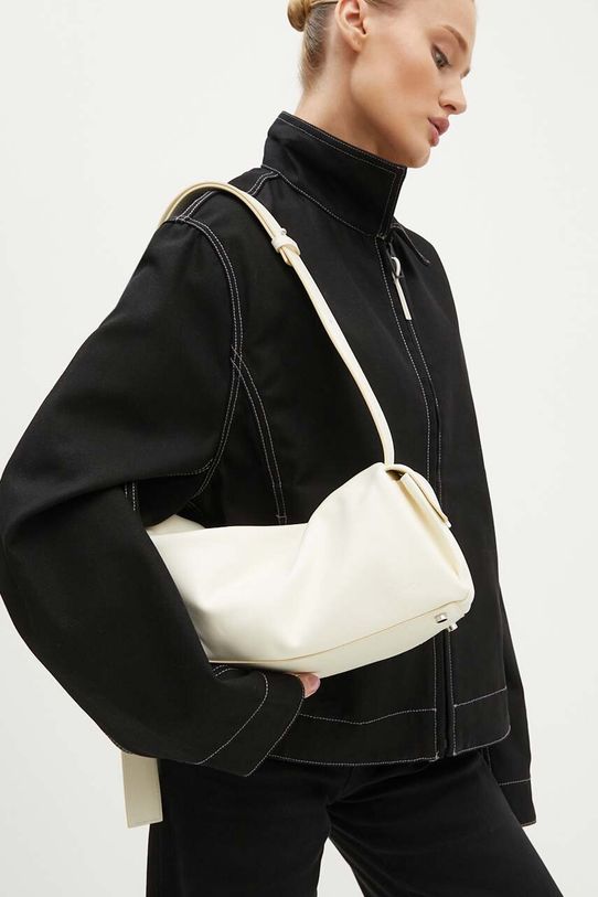 Sunnei leather handbag grain leather white CACCWBAG002