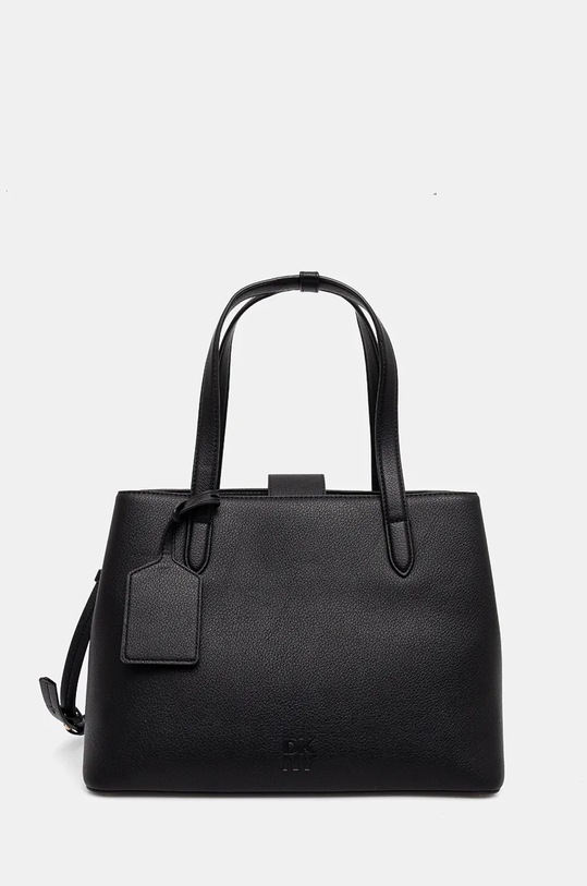 Шкіряна сумочка Dkny лицьова шкіра чорний R43OKF70