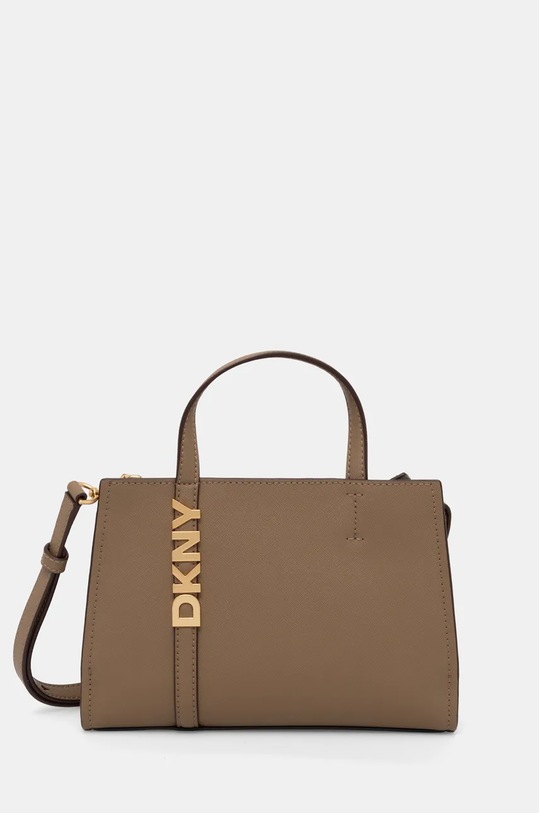 Шкіряна сумочка Dkny аплікація бежевий R43EYG56