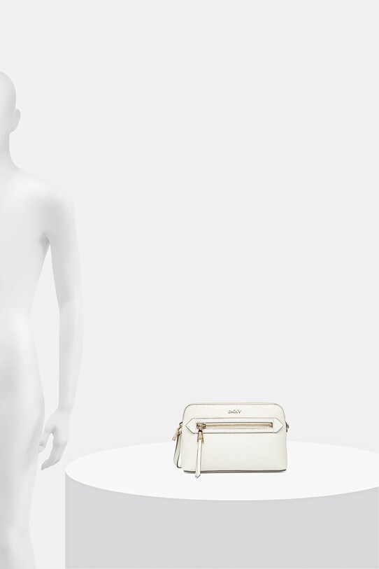 Dkny torebka skórzana R42EKE17 beżowy