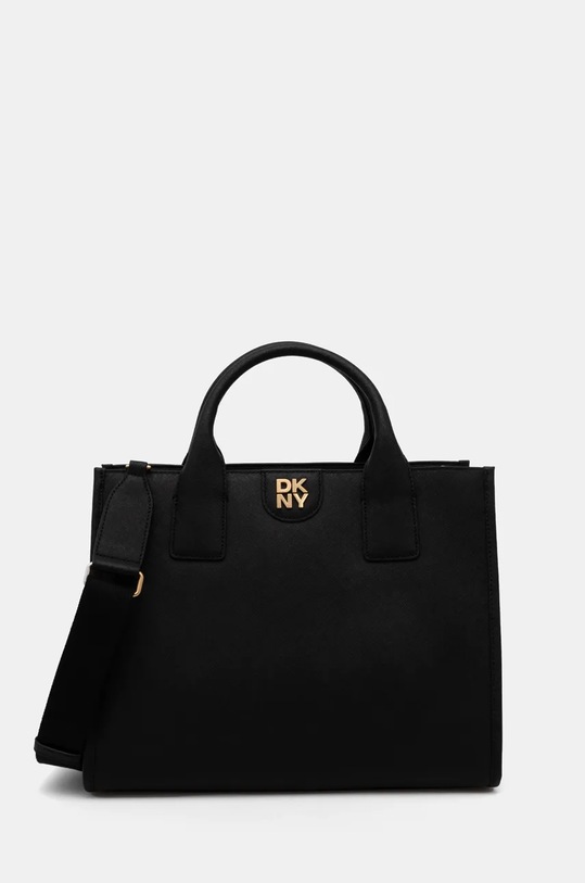 Kožená kabelka Dkny usňová koža čierna R43AKQ11
