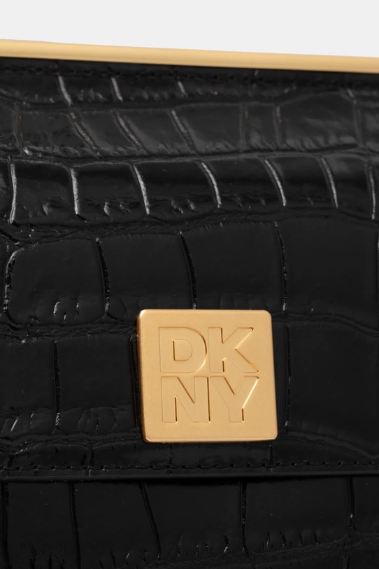 Kožená kabelka Dkny R433PG79 černá