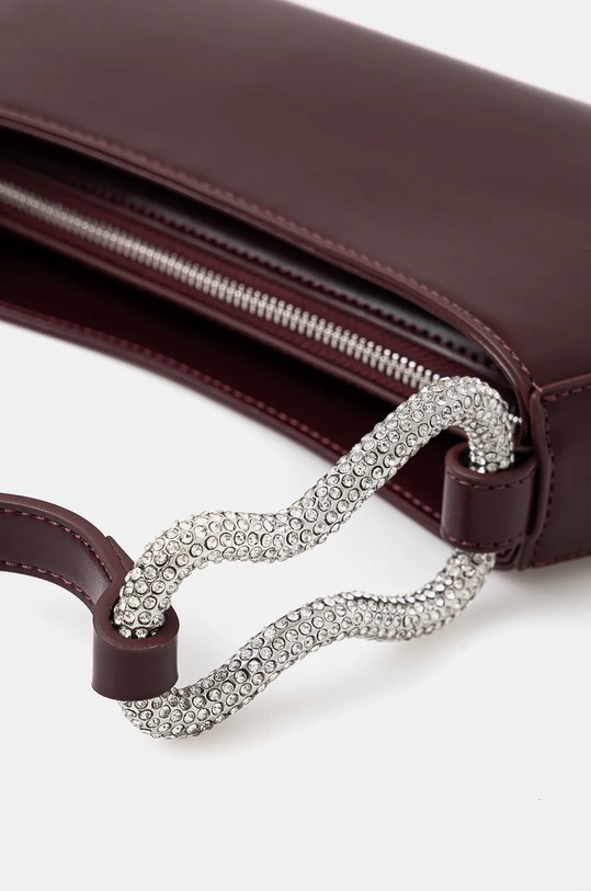 Chiara Ferragni geantă de mână din catifea burgundia 77SB4BL1.ZSB02