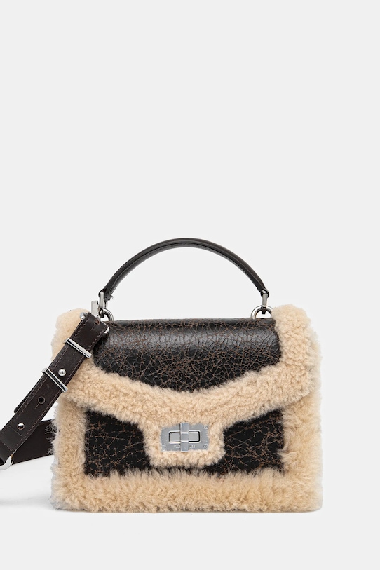 The Kooples borsetta pelle fiore marrone AFSEMILYS139