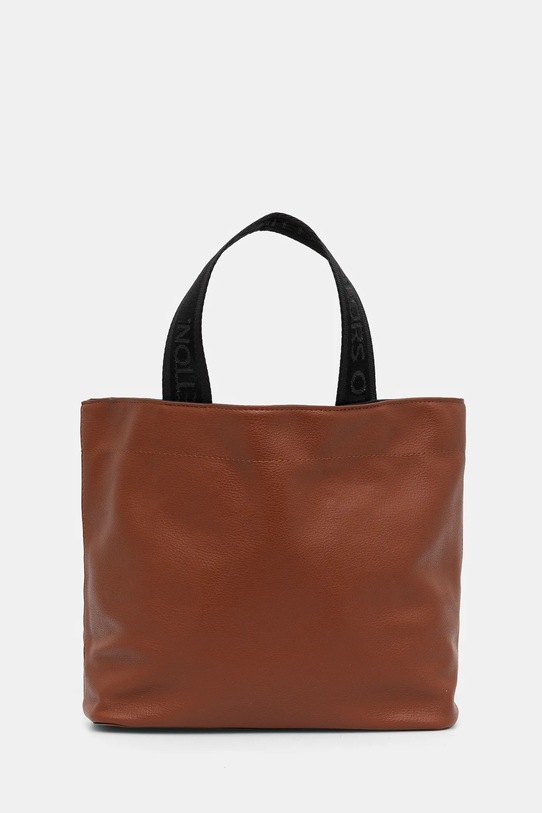 Oboustranná kabelka United Colors of Benetton hladký hnědá 6PCHDY06G