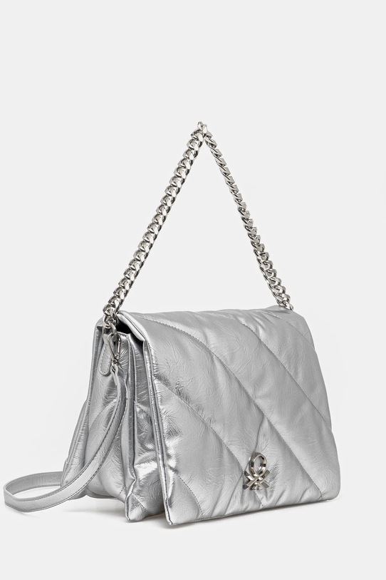 Kabelka United Colors of Benetton 62IZDY06J stříbrná AW24