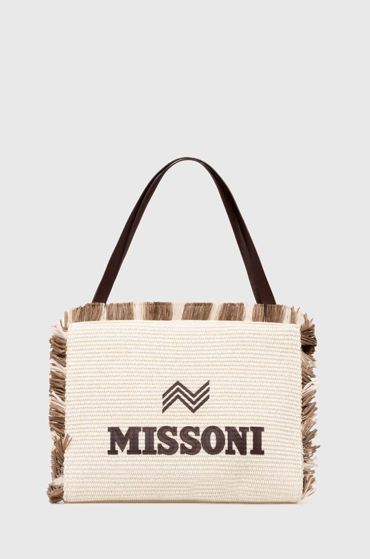 Чанта Missoni гладка кожа бежов MI10006E