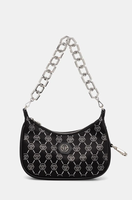 Сумочка Philipp Plein лицьова шкіра чорний AADA.WBA2028.PTE028N