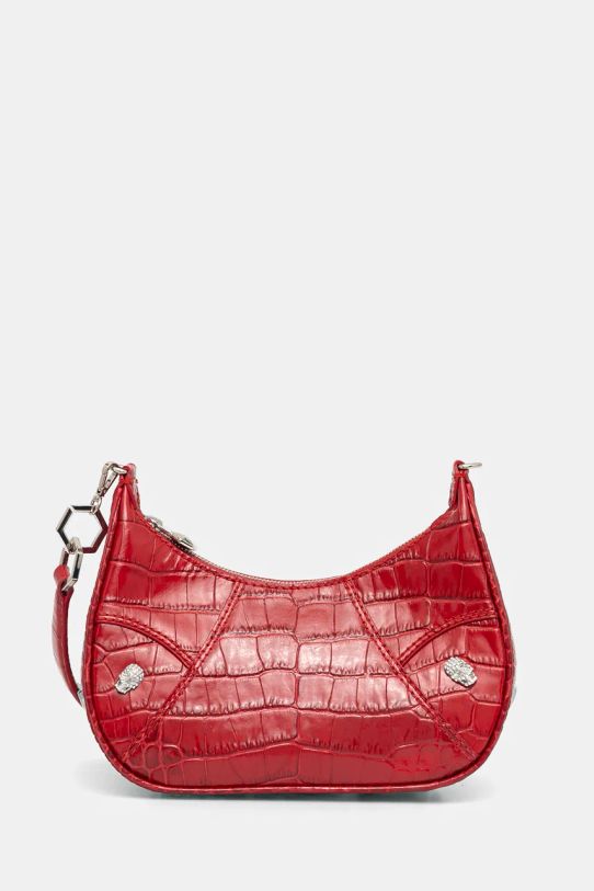 Philipp Plein borsa a mano in pelle pelle fiore rosso AADA.WBA2034.PLE009N